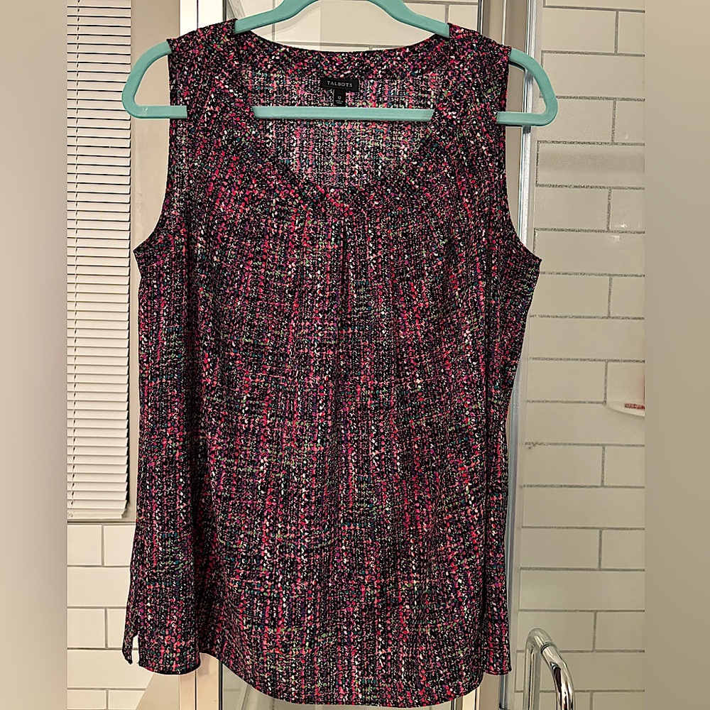 Talbots multi-color tank, Size 12